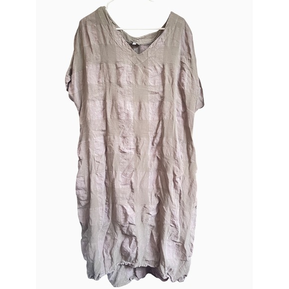 Niche Nilgun Derman Dresses & Skirts - Niche‎ Nilgun Derman Taupe Tan
Checkered Gingham Linen Lightweight Dress XL